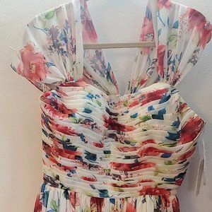 Unique Vintage Mindi dress floral and ivory
